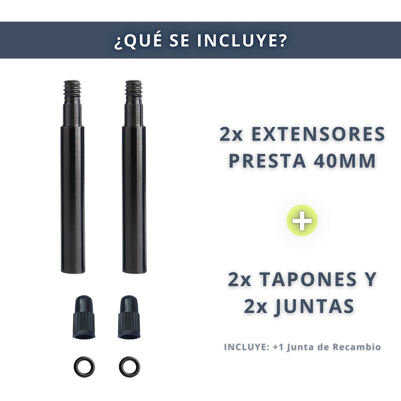 IBRIQO® Extensor 40mm Válvula Presta Bicicleta
