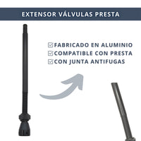 IBRIQO® Extensor 40mm Válvula Presta Bicicleta