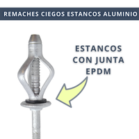IBRIQO® – Remaches Ciegos Estancos de Aluminio con Junta EPDM | 6,4×30,2 mm | Fijación Hermética y Profesional