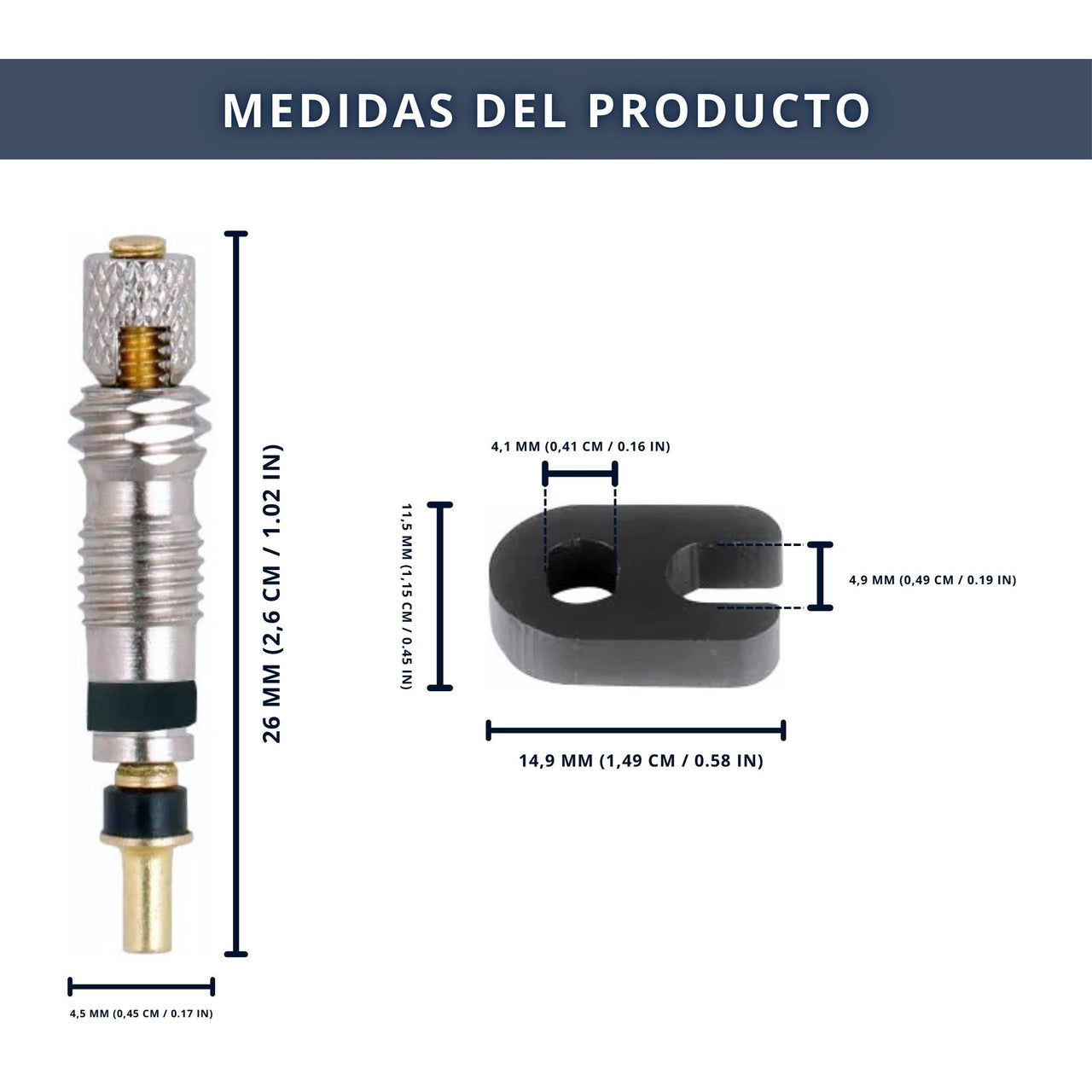 IBRIQO® Kit 10 Obuses Válvula Presta + 2 Llaves para Bicicleta MTB y Road