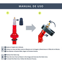 IBRIQO® Kit 10 Obuses Válvula Presta + 2 Llaves para Bicicleta MTB y Road