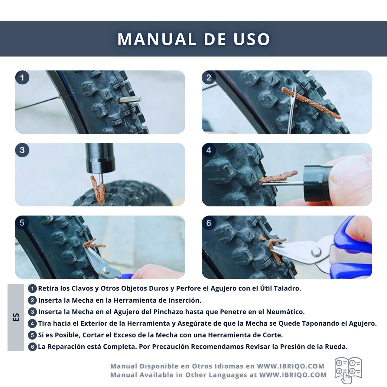 IBRIQO® 15 Mechas de Recambio 1,5x50mm MTB y ROAD