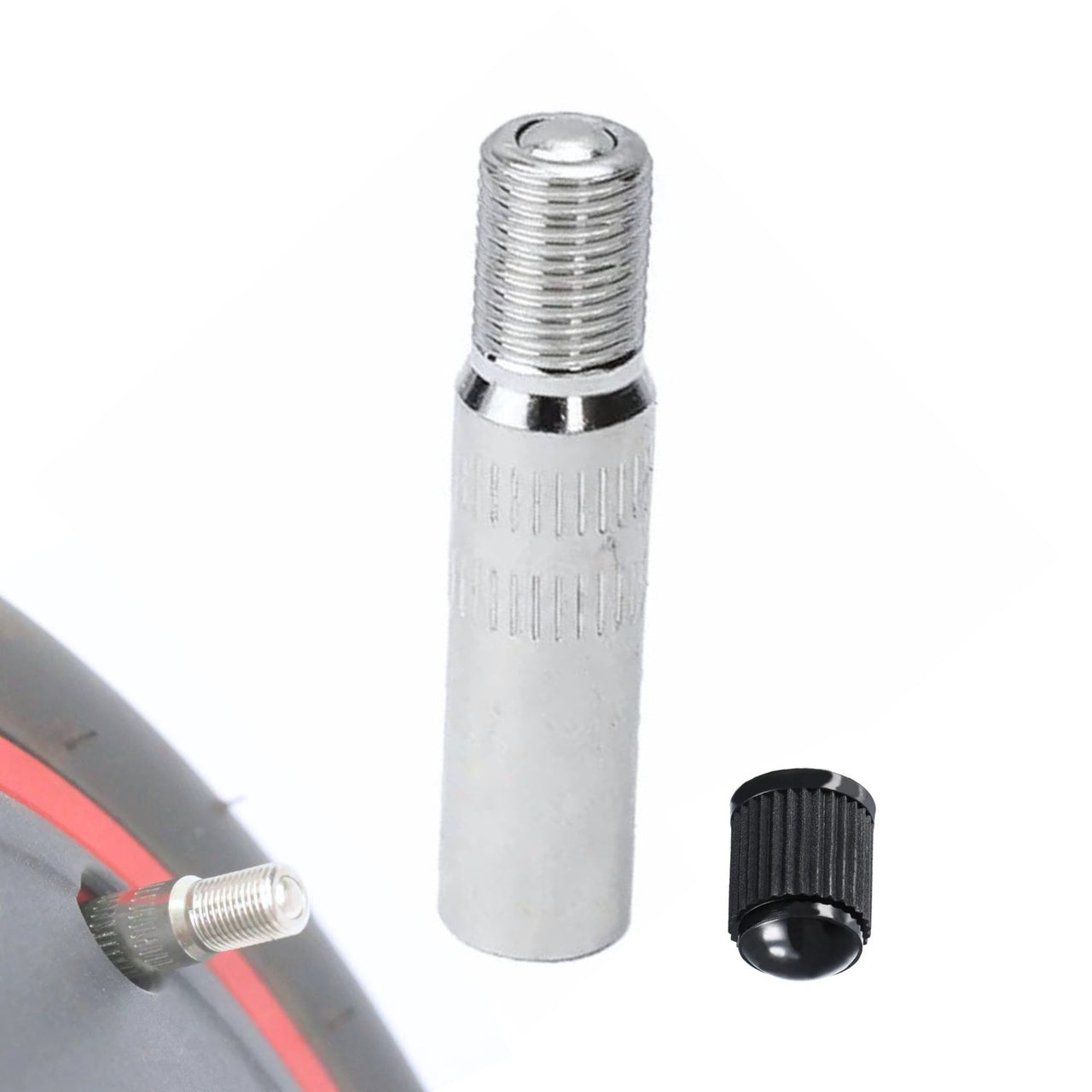 IBRIQO® Adaptador Prolongador para Válvula de Patinete Eléctrico
