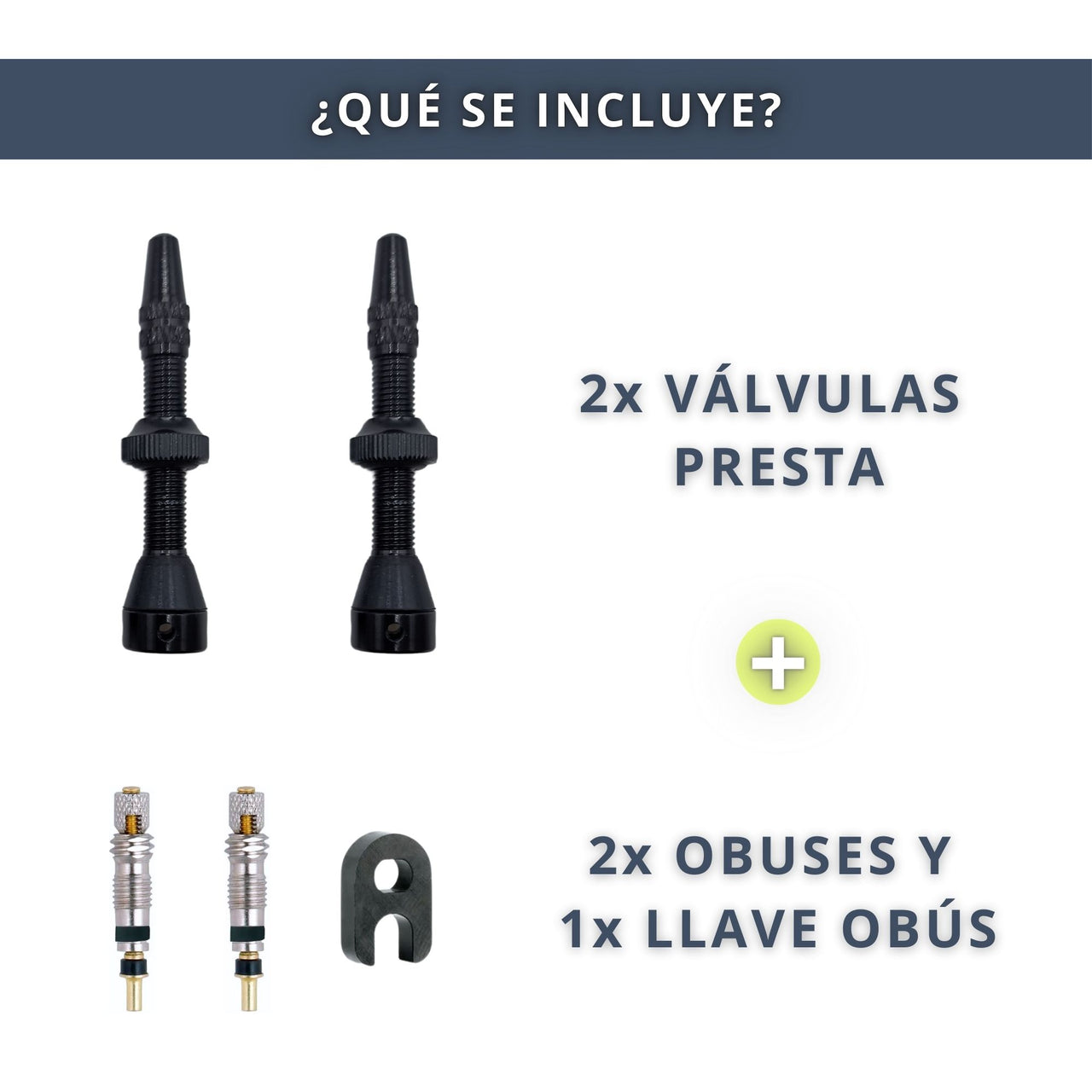 IBRIQO® Set 2 Válvulas Tubeless Presta 40mm MTB y ROAD