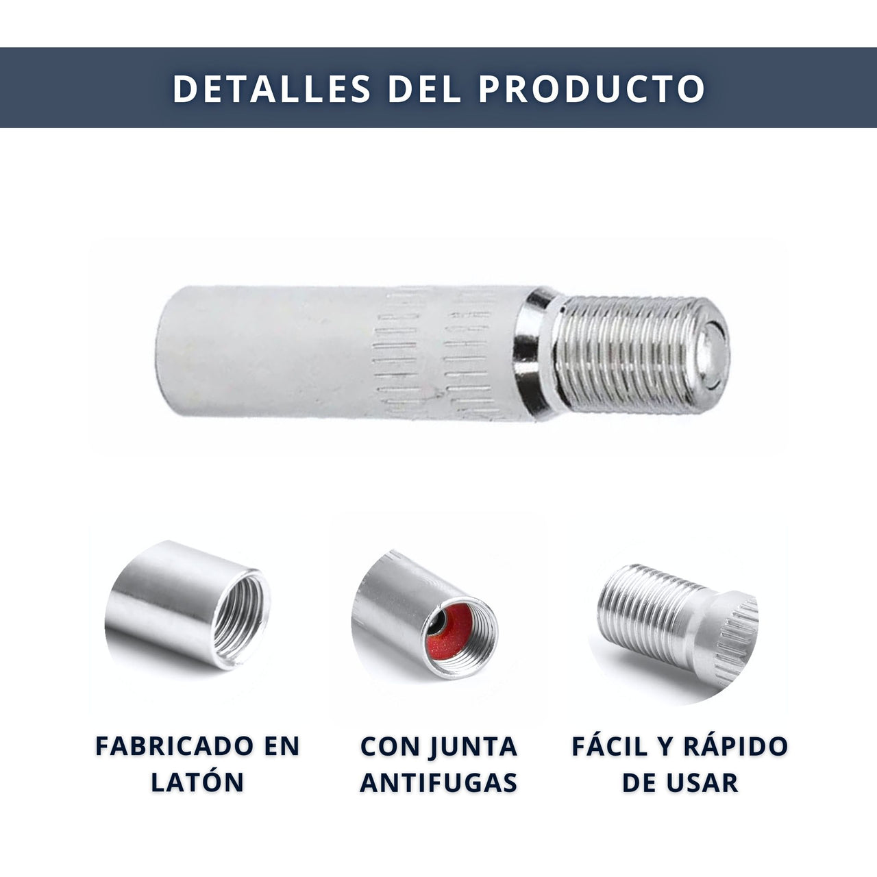 IBRIQO® Adaptador Prolongador para Válvula de Patinete Eléctrico