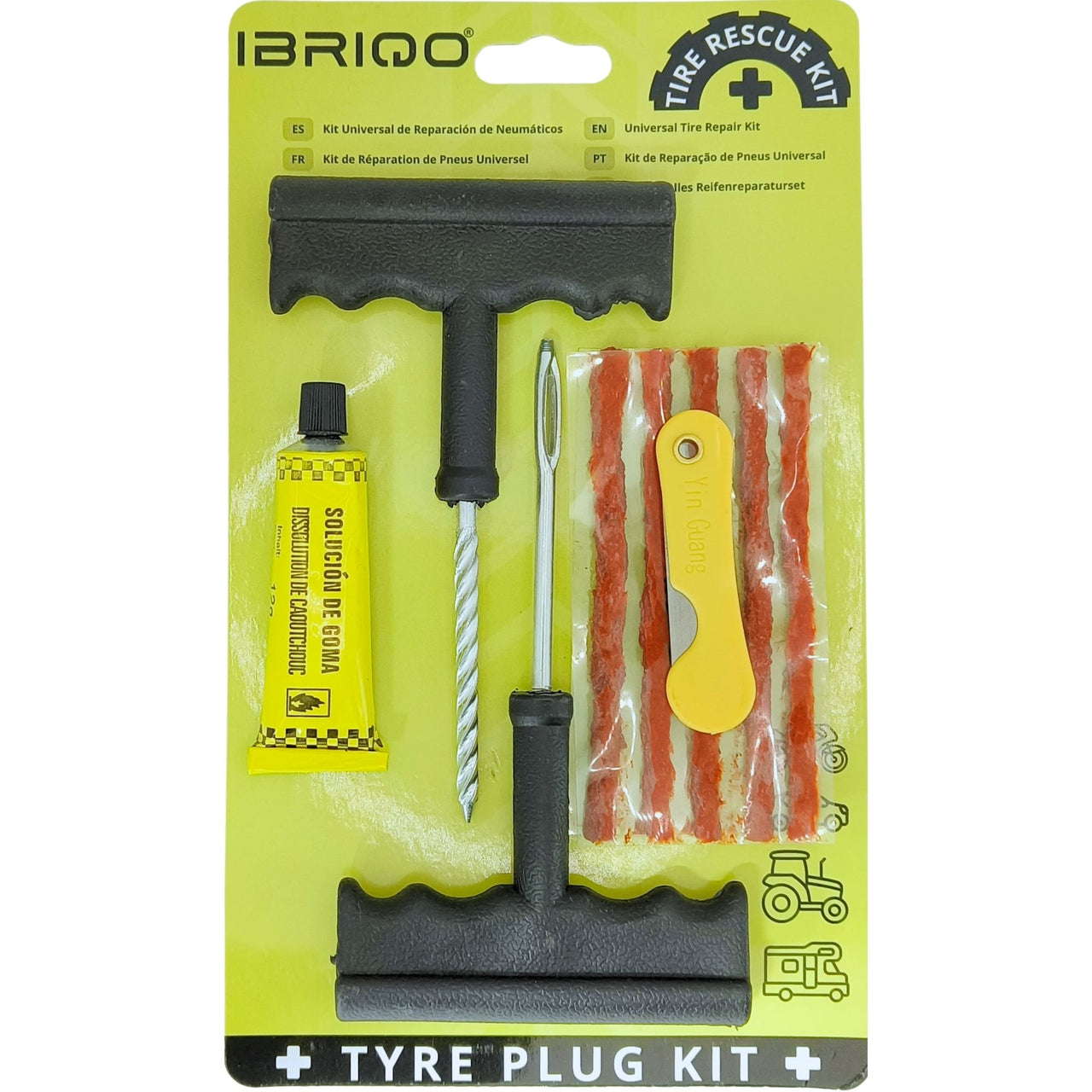 IBRIQO® Kit Reparación Pinchazos para Neumáticos