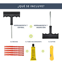 IBRIQO® Kit Reparación Pinchazos para Neumáticos