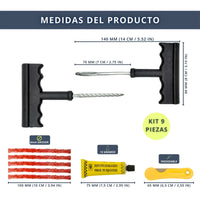 IBRIQO® Kit Reparación Pinchazos para Neumáticos