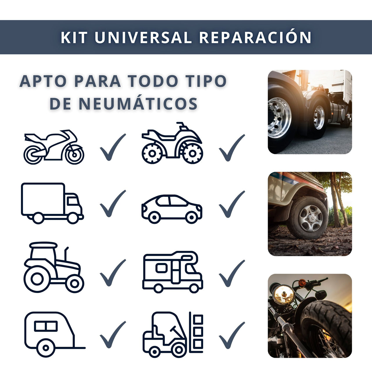 IBRIQO® Kit Reparación Pinchazos para Neumáticos