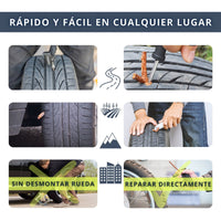 IBRIQO® Kit Reparación Pinchazos para Neumáticos