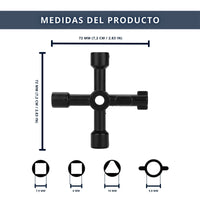IBRIQO® Llave Universal Multifuncional de 4 Puntas