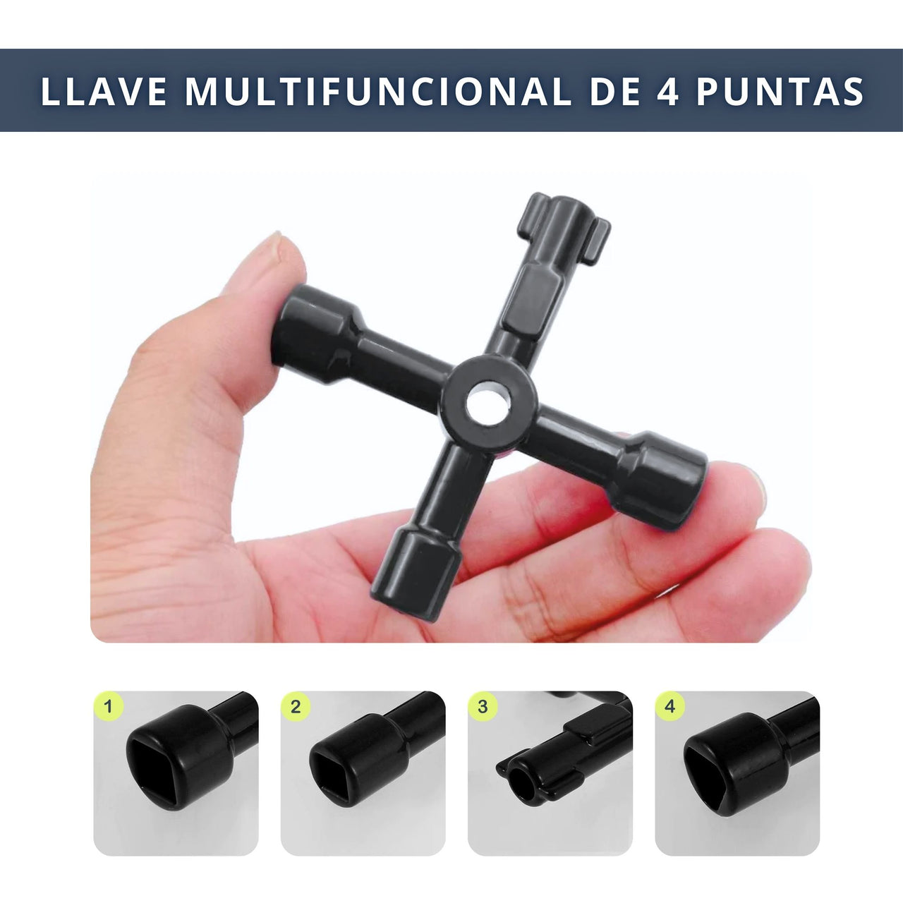 IBRIQO® Llave Universal Multifuncional de 4 Puntas