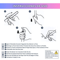 IBRIQO® Rotuladores de Purpurina Metalizados 12 Colores