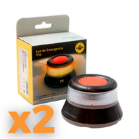 ZTE – PACK 2x Luz de Emergencia ZTE E1 V16 Conectada DGT 3.0 | Baliza Geolocalizada Imantada