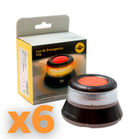 ZTE – PACK 6x Luz de Emergencia ZTE E1 V16 Conectada DGT 3.0 | Baliza Geolocalizada Imantada