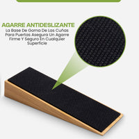 IBRIQO® Set 2 Topes de Puerta de Bambú Antideslizante