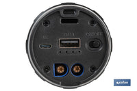 Cofan – Arrancador Portátil de Baterías 600 A | Linterna LED 330 Lúmenes | Power Bank USB | Gasolina hasta 5000 cc y Diésel hasta 3000 cc