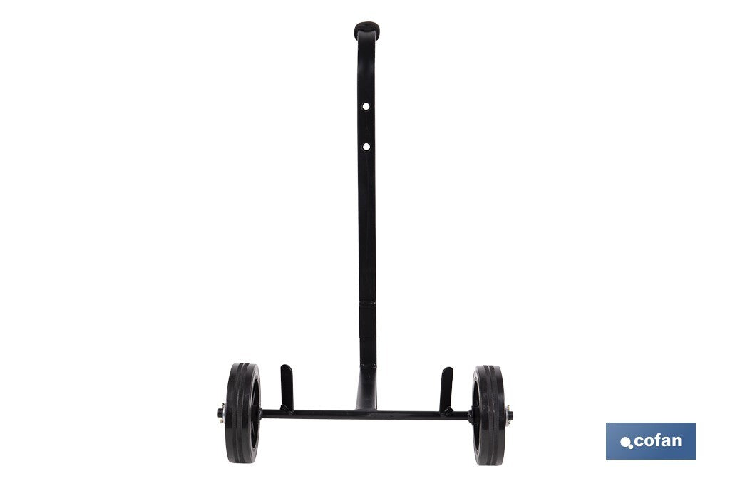 Cofan – Carretilla Portabidones 30 L | Ruedas de Caucho Ø150 mm | Mango Acolchado | Uso Profesional e Industrial