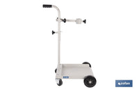 Cofan – Carretilla Portabidones | Para Bidones de 60 L | Ruedas PU + Nylon | Mango Acolchado | Uso Industrial y Taller
