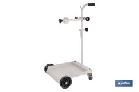 Cofan – Carretilla Portabidones | Para Bidones de 60 L | Ruedas PU + Nylon | Mango Acolchado | Uso Industrial y Taller