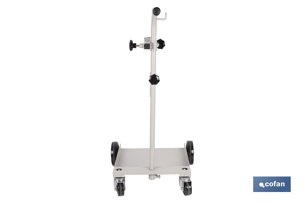Cofan – Carretilla Portabidones | Para Bidones de 60 L | Ruedas PU + Nylon | Mango Acolchado | Uso Industrial y Taller