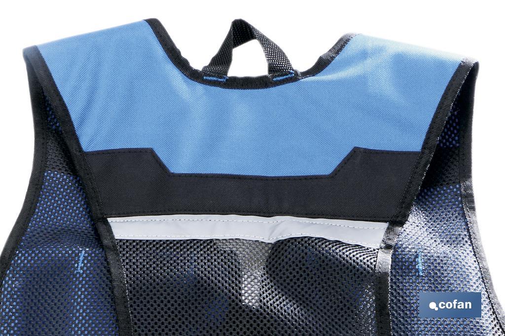 Cofan – Chaleco Portaherramientas Multibolsillos Ajustable | Con Bandas Reflectantes | Talla Única y Transpirable