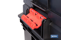 Cofan – Set Modular 3 Cajas de Herramientas con Ruedas y Asa Telescópica | Heavy Duty | 53 x 35,5 x 82,5 cm