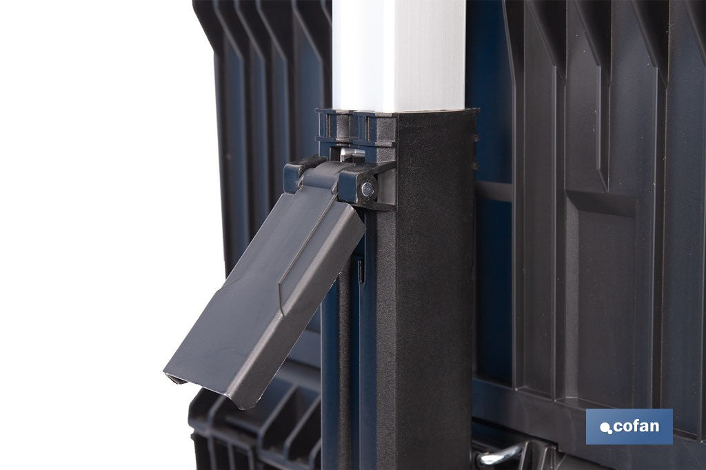 Cofan – Set Modular 3 Cajas de Herramientas con Ruedas y Asa Telescópica | Heavy Duty | 53 x 35,5 x 82,5 cm