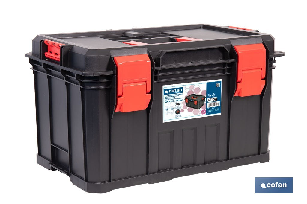 Cofan – Caja de Herramientas Modular con Separadores Removibles | 50 kg | Compatible Set Modular