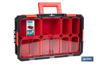 Cofan – Caja de Herramientas Modular con Organizadores | Tapa Policarbonato | 8 Compartimentos | 20 kg