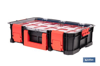 Cofan – Caja de Herramientas Modular con Organizadores | Tapa Policarbonato | 8 Compartimentos | 20 kg