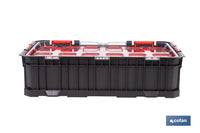 Cofan – Caja de Herramientas Modular con Organizadores | Tapa Policarbonato | 8 Compartimentos | 20 kg