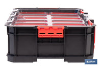 Cofan – Caja de Herramientas Modular con Organizadores | Tapa Policarbonato | 8 Compartimentos | 20 kg