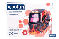 Cofan – Casco de Soldadura Automático Fire Skull Solar DIN 9-13 | Para ARC, MIG, MAG y TIG