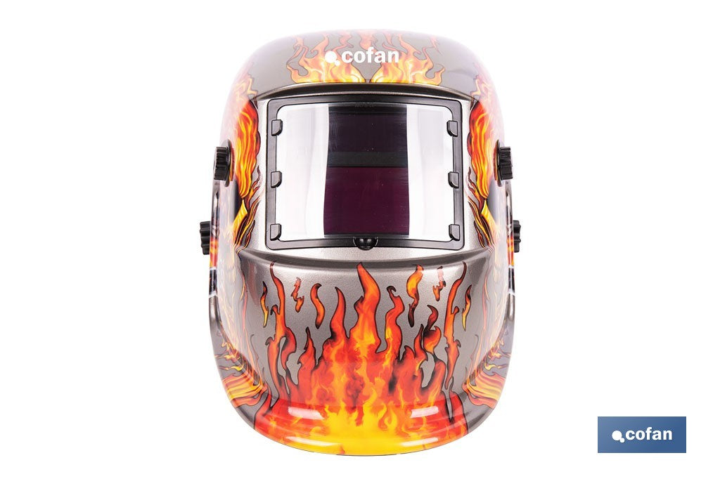 Cofan – Casco de Soldadura Automático Fire Skull Solar DIN 9-13 | Para ARC, MIG, MAG y TIG