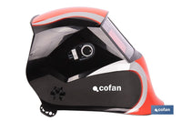Cofan – Casco de Soldadura Automático Red Surfing Solar DIN 9-13 | 4 Sensores y Visor Amplio