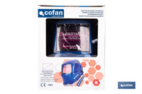 Cofan – Casco de Soldadura Automático Blue Flying Shark Solar DIN 4-9 / 9-13 | 4 Sensores y Visor Panorámico