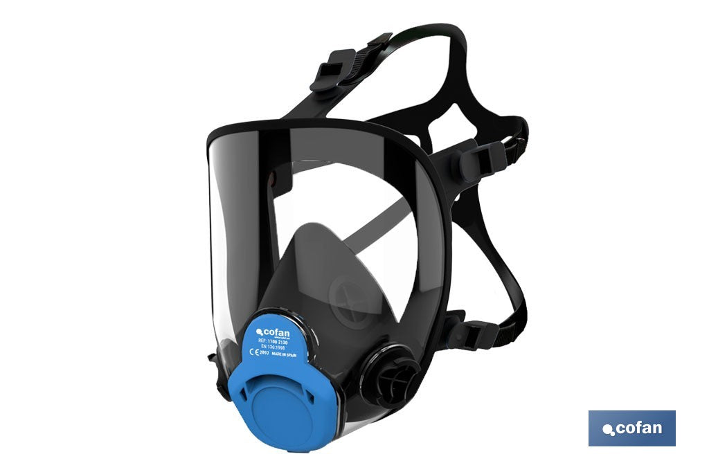 Cofan – Máscara Completa Clase 1 para Doble Filtro Lateral | Visor Alta Protección EN 136 y EN 166