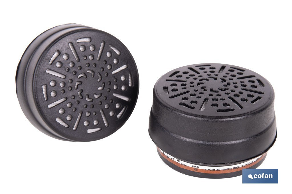 Cofan – Set de 2 Filtros A1P3 para Máscara Completa | Protección Gases, Vapores y Partículas P3
