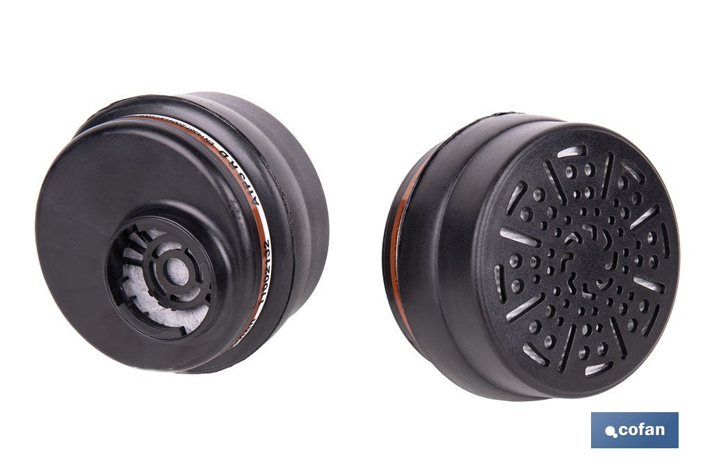 Cofan – Set de 2 Filtros A1P3 para Máscara Completa | Protección Gases, Vapores y Partículas P3