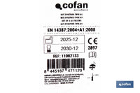 Cofan – Set de 2 Filtros A1 para Máscara Completa | Protección Gases y Vapores Químicos
