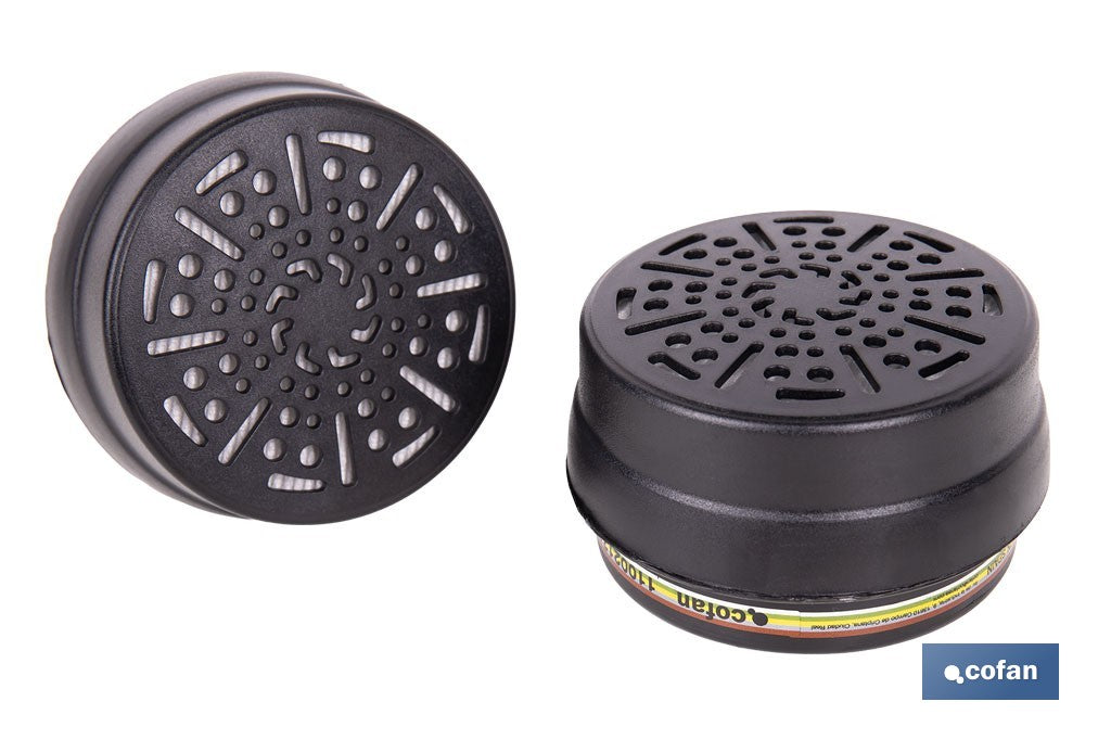 Cofan – Set de 2 Filtros ABEK1P3 para Máscara Completa | Protección Avanzada Gases, Vapores y Partículas