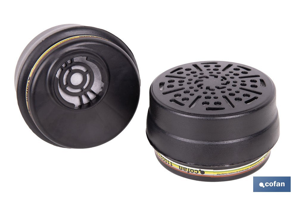 Cofan – Set de 2 Filtros ABEK1P3 para Máscara Completa | Protección Avanzada Gases, Vapores y Partículas