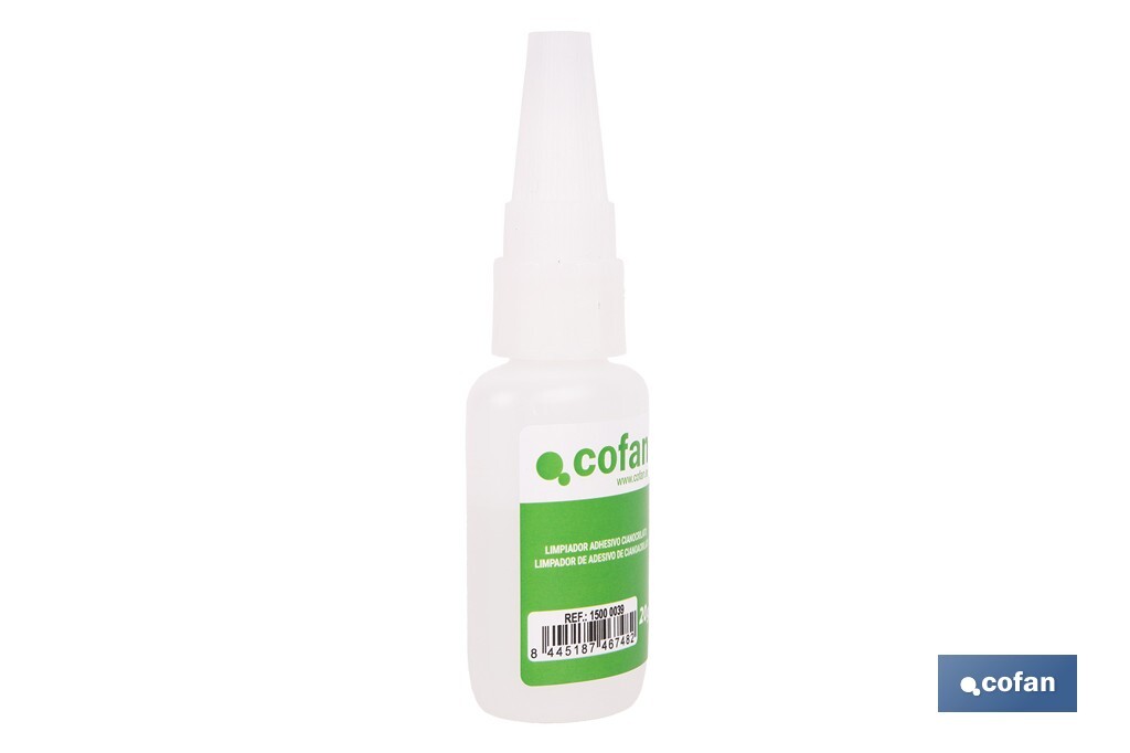 Cofan – Limpiador de Adhesivo Cianoacrilato de 20 g | Disolvente Profesional | Eliminación Rápida y Segura de Pegamentos Instantáneos