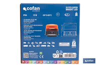 Cofan – Luz Emergencia Rotativa 360° | Recargable USB-C | Base Magnética | LED Ámbar | ECE R65 IP66
