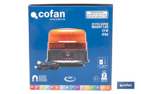 Cofan – Luz Emergencia Rotativa 360° | Recargable USB-C | Base Magnética | LED Ámbar | ECE R65 IP66