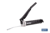Cofan – Bomba de Engrase Profesional de Doble Pistón | Alta Presión 6000 PSI | Capacidad 400 g | Uso Intensivo y Volumen Elevado
