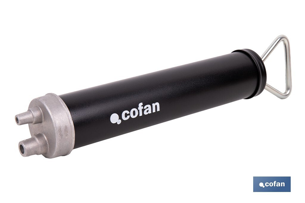 Cofan – Bomba de Transferencia Manual de Acción Dual | 500 ml por Ciclo | Cuerpo Metálico Reforzado | Ideal para Combustibles y Líquidos Técnicos