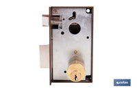Cofan – Cerradura de Sobreponer de Derecha | Modelo 56A | Cilindro Ø25 mm | Incluye 3 Llaves | 60 y 70 mm