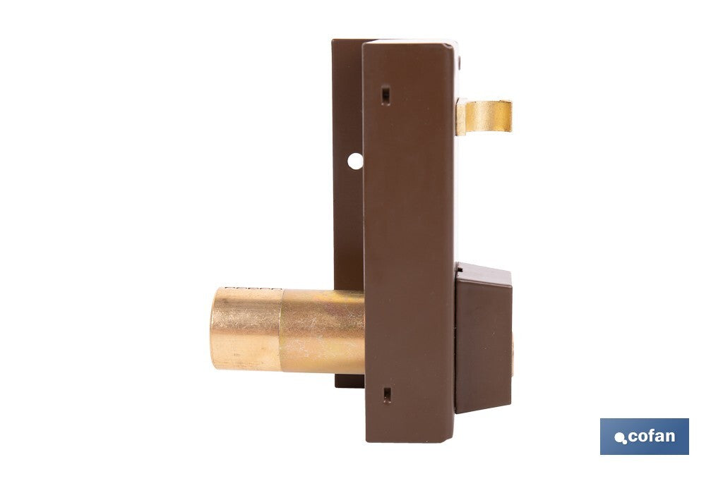 Cofan – Cerradura de Sobreponer de Derecha | Modelo 56A | Cilindro Ø25 mm | Incluye 3 Llaves | 60 y 70 mm